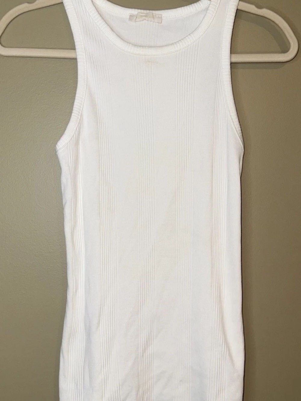 Milio Milano White Ribbed High Neck Tank - Women’s Medium
